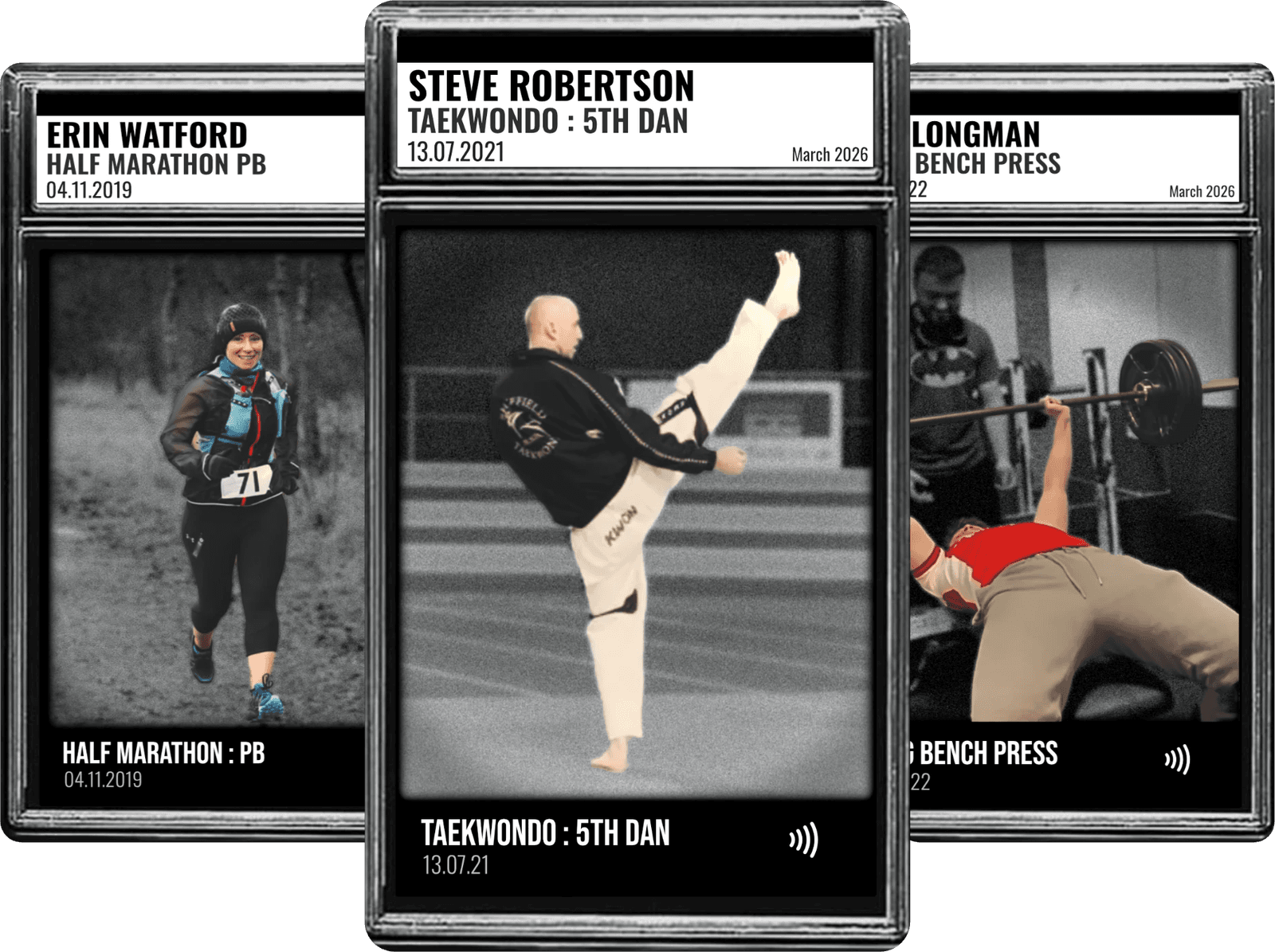 Three STNDOUT Cards in their slabs